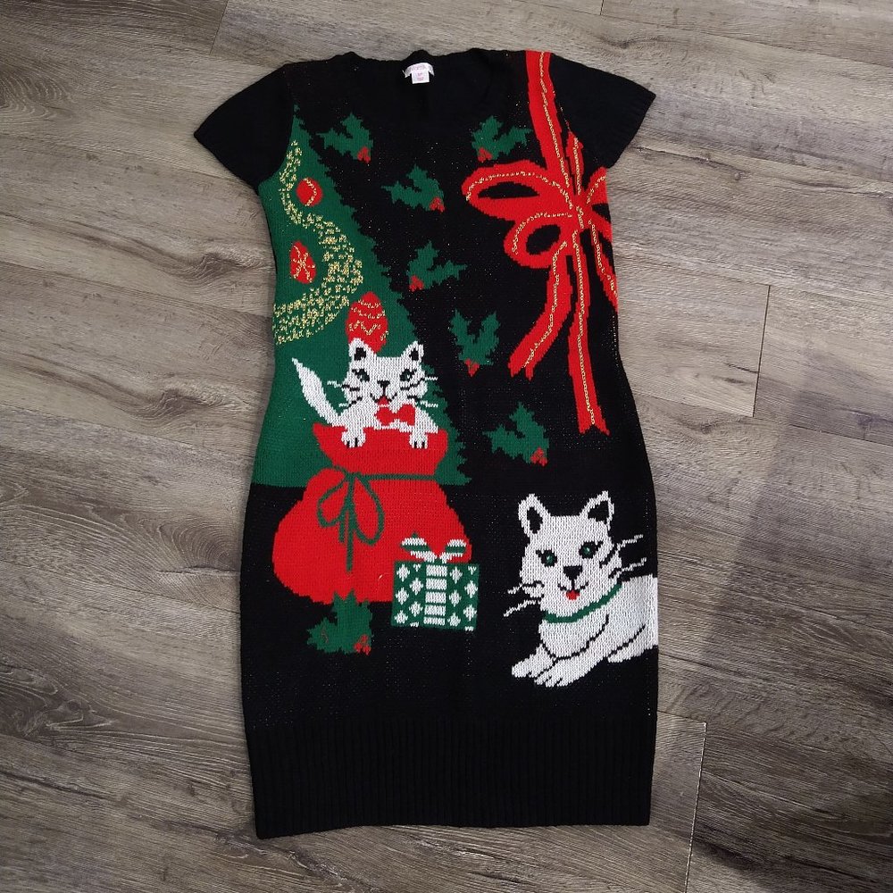 Xhilaration Kitty Cat Sweater Dress